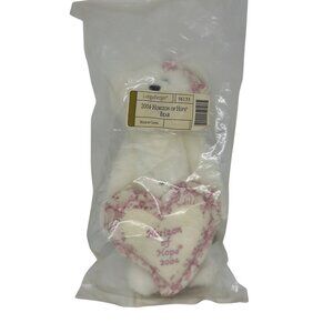 Longaberger Y2K Horizon of Hope Bear White Plush w/ Embroidered Heart #96133